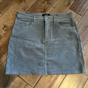 Black Label Green Corduroy Skirt